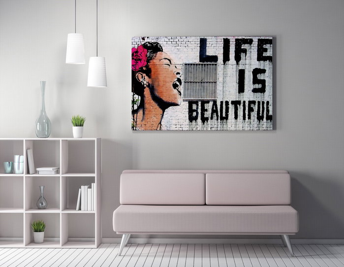 Wallity Lienzo Decorativo Banksy 70 x 100 cm Wallity Lienzo Decorativo Banksy 70 x 100 cm